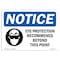 Signmission OSHA Sign, Eye Protection Recommended Beyond With Symbol, 18in X 12in Decal, 18" W, 12" H, Landscape OS-NS-D-1218-L-12330 - alternate 1